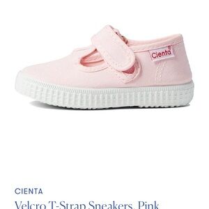 Cienta Kids Pink Velcro Sneakers